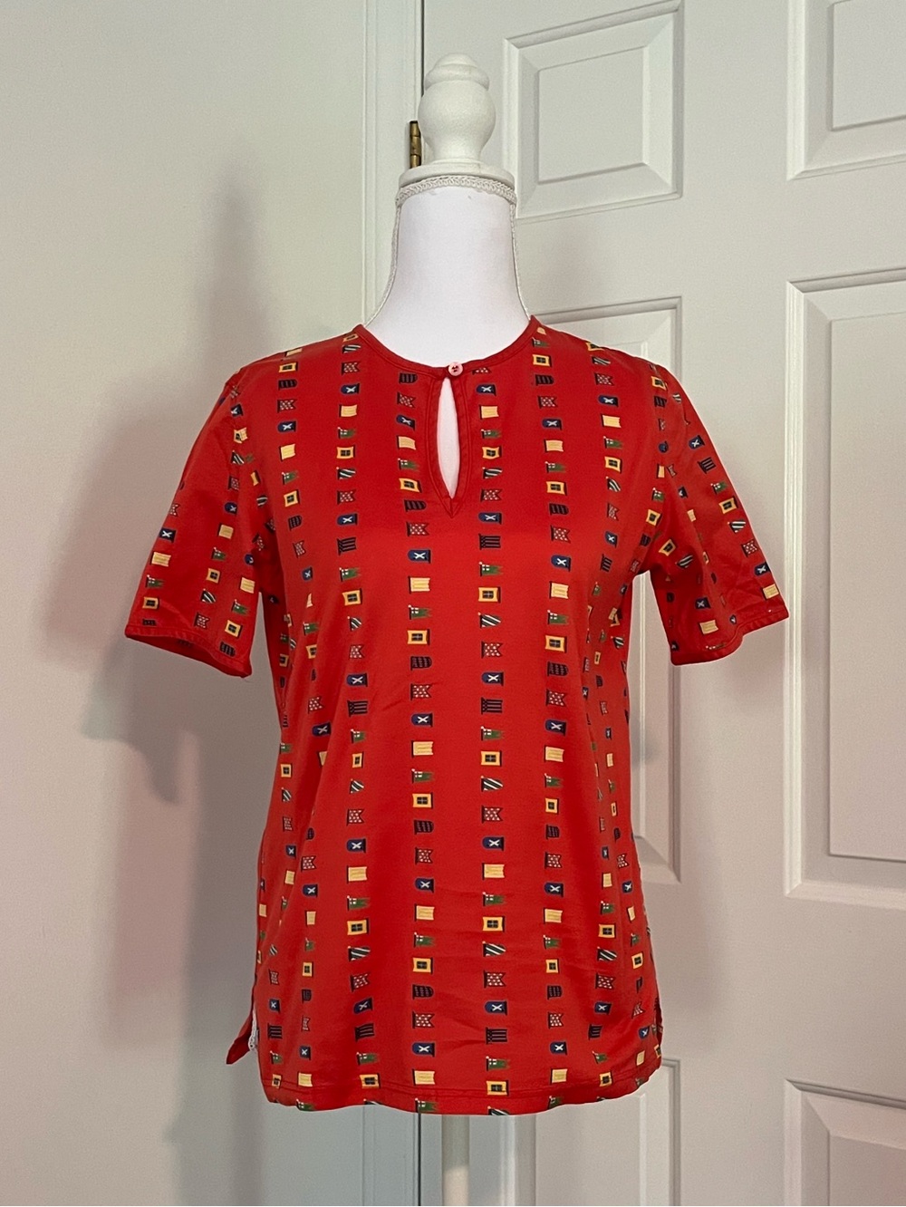 Celine 1970s Nautical Flag Top